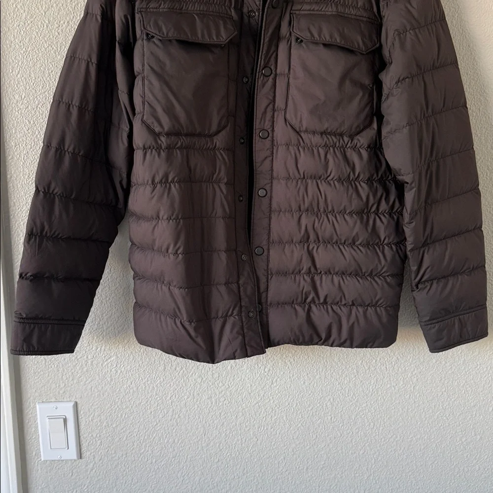 Patagonia Mens Black Silent Down Snap Button Down Puffer Shirt‎ Jacket Small